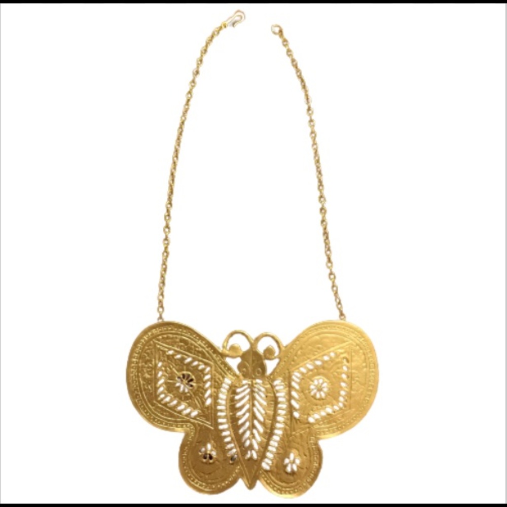 Kenneth Jay Lane Statement Butterfly Necklace